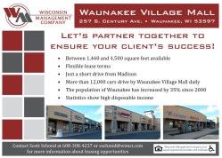 Waunakee Village Mall Postcard