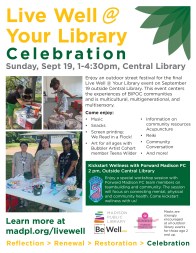 Live Well @ Your Library - Celebration 8x11